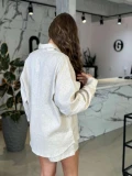 Camisa Feminina Oversized Linho 100% - Natural Camisa Feminina Oversized Linho 100% - Natural